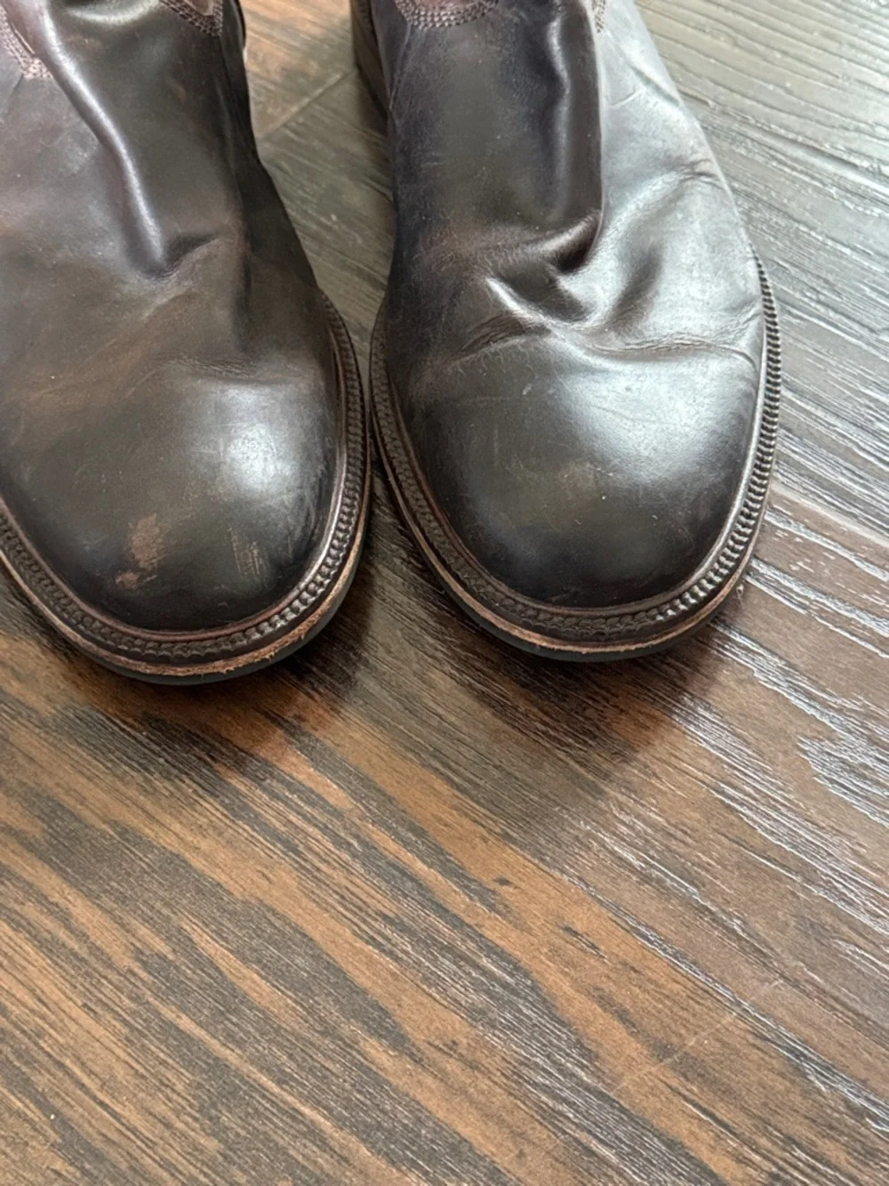 Johnson And Murphy Men's Two-Tone Brown Leather Chukka Boots w/ Shearling Lining